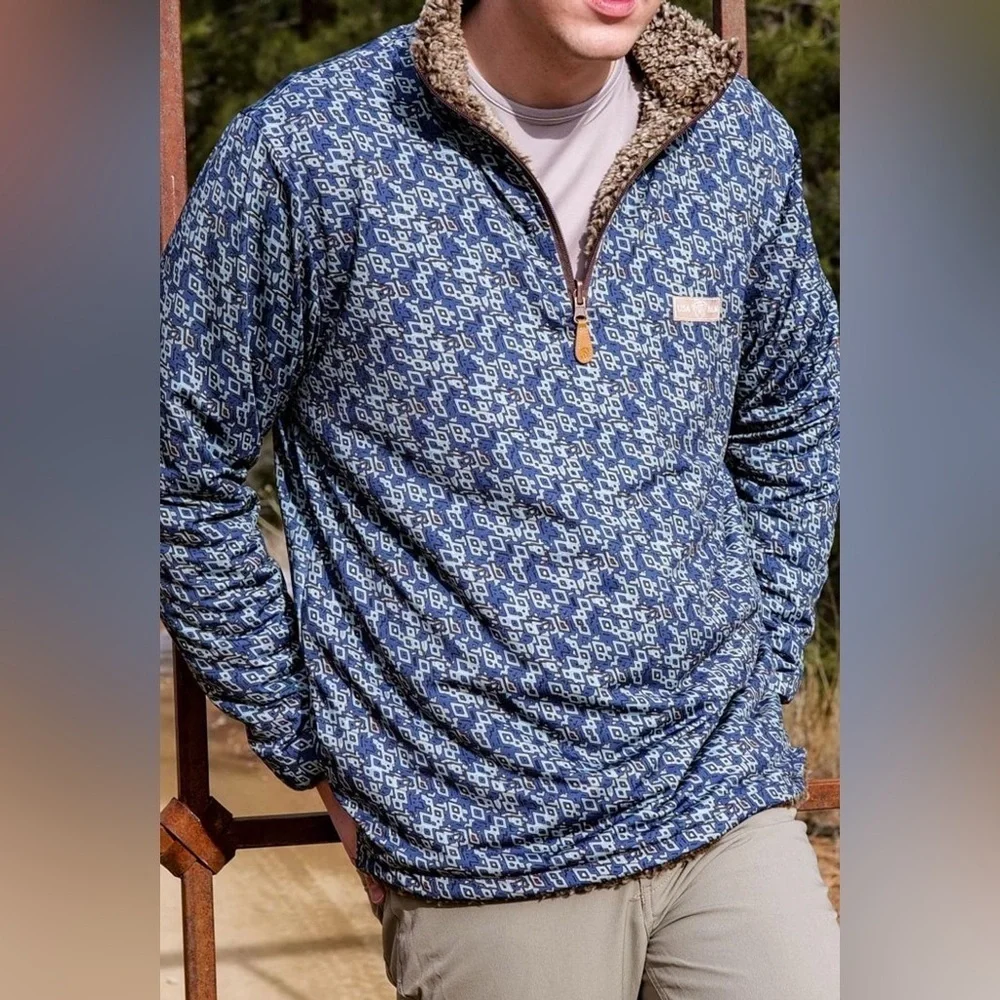 USA PALM Reversible Sherpa 1/4 zip sz M-L